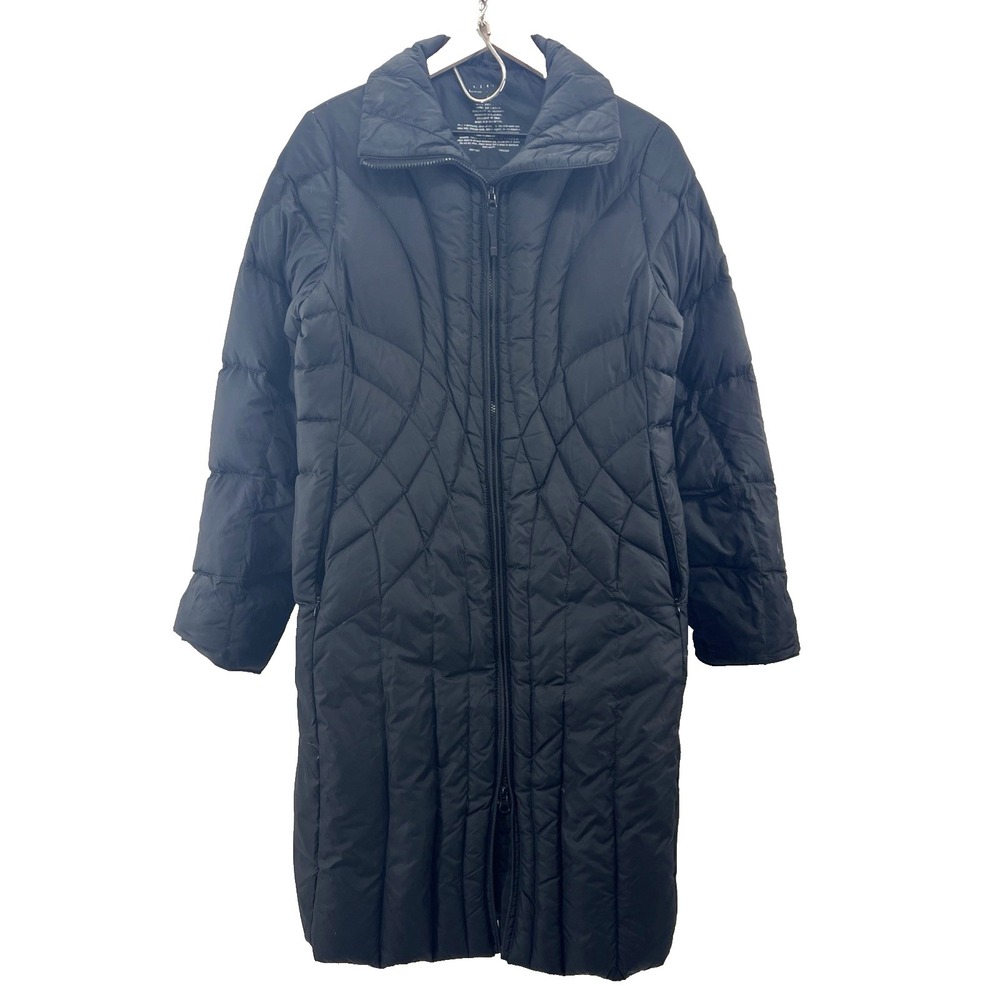 LL Bean Ultrawarm Women Sz L Black Goosedown Long Puffer Parka Coat Insulated